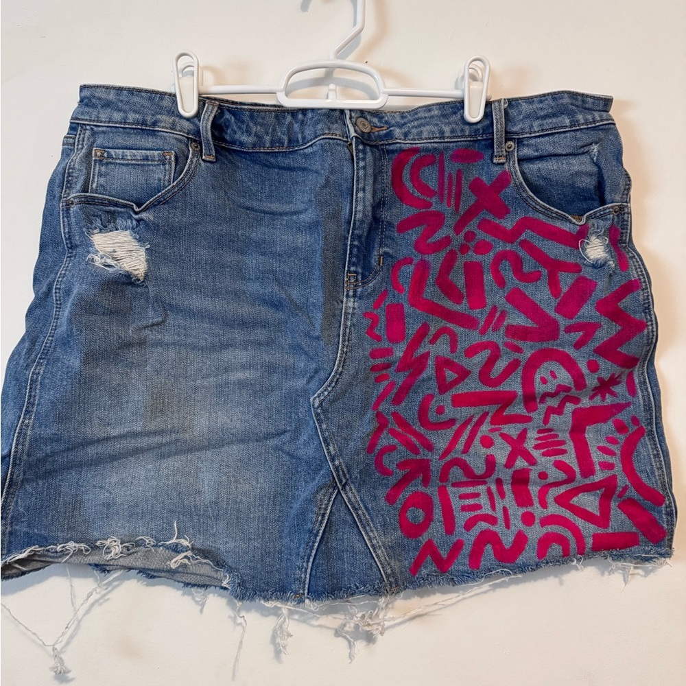 Unique Old Navy Denim Jean Mini Skirt DIY
